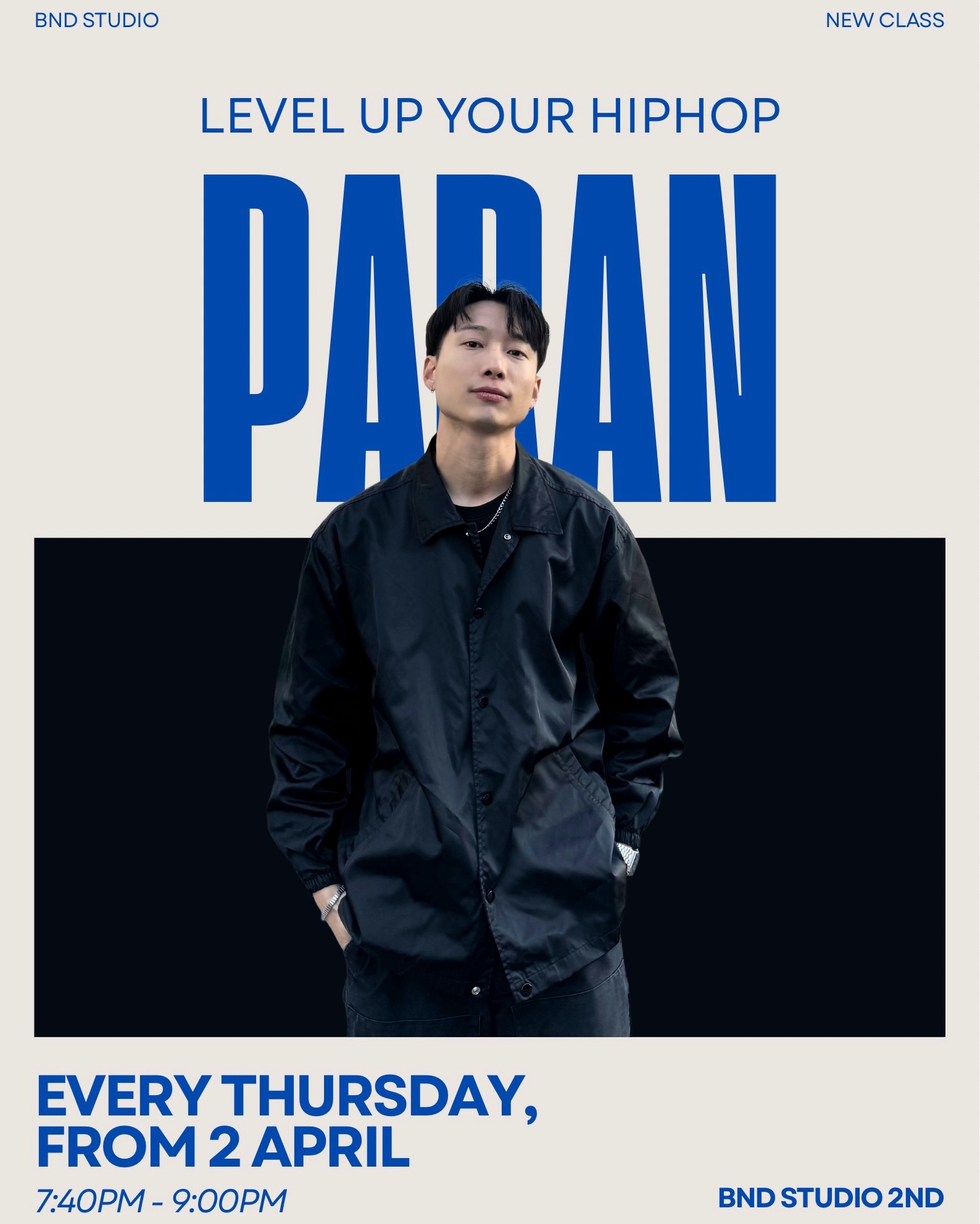 Red and Beige Bold Simple Music Concert Poster